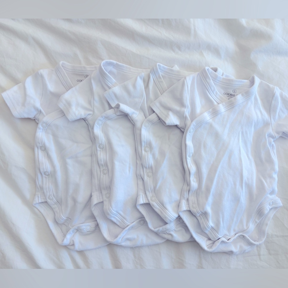 Goobie Baby White Cotton Bodysuit Set